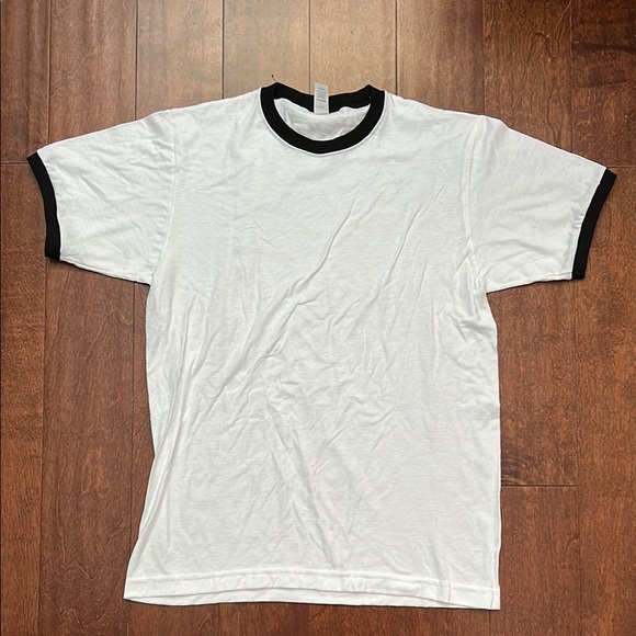 Set of Three Men’s Black and White Short Sleeve Tees, 100% Cotton, Size M, NWOT - Picture 4 of 7